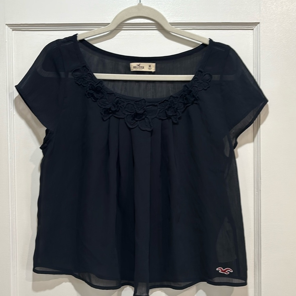 Pretty, sheer Hollister top